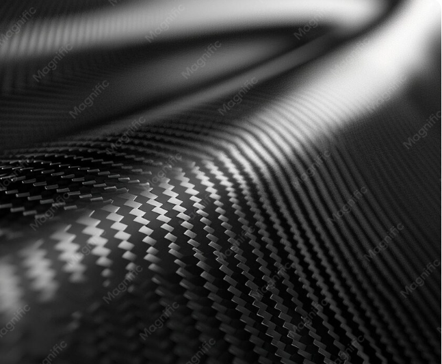 Close-up of woven carbon fiber fabric